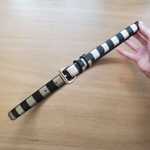 Unbranded Black & Gold Striped Belt